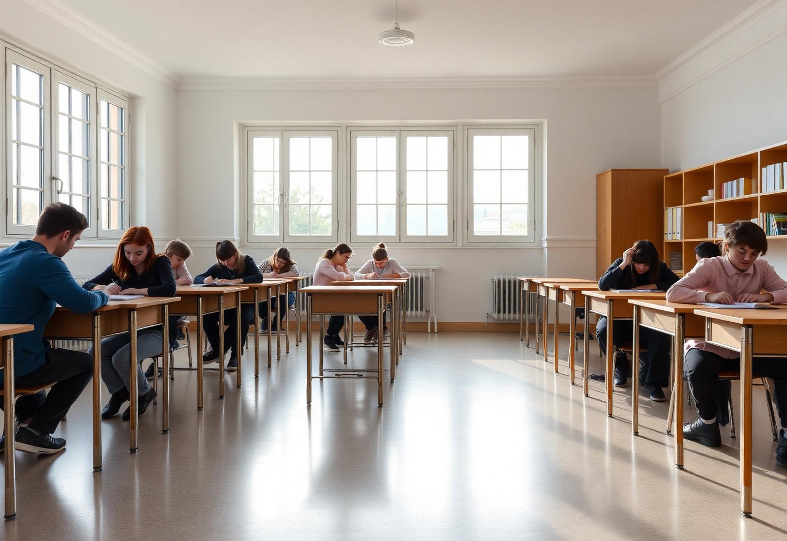 Sala de estudio luminosa de Academia Mercurio en Benidorm